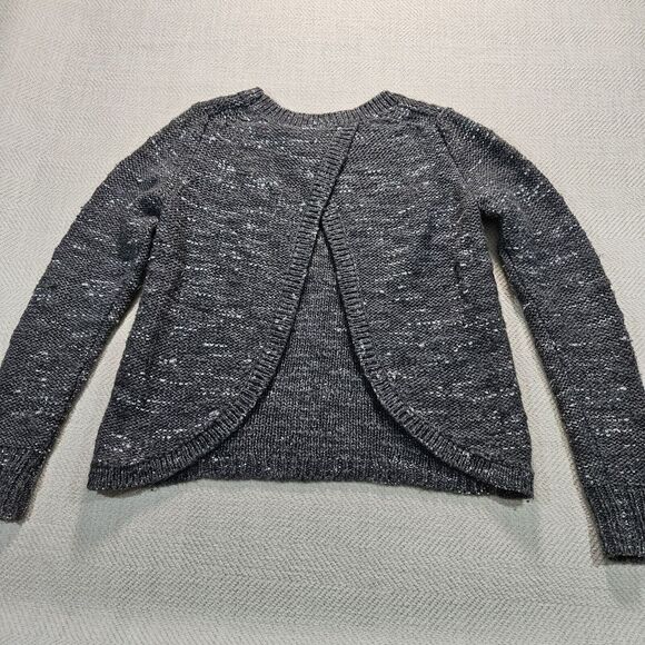 Banana Republic Sweater Womens Medium Open Cross Back Shimmer Career Corporate - Picture 2 of 6